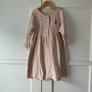 Bobo Choses Fleece Dress with Bunny logo